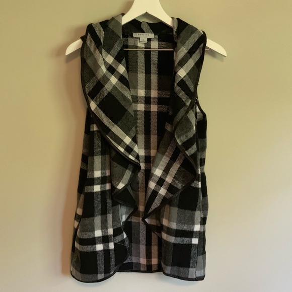 favlux Jackets & Blazers - Favlux Waterfall Vest Large Black White Plaid